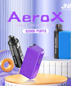 alt="Aérox JNR vapoteuse 32000 puffs avec écran batterie